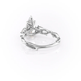 Vintage Style Pear Cut Moissanite Engagement Ring