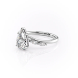Unique Style Moissnaite Pear Cut Diamond Ring