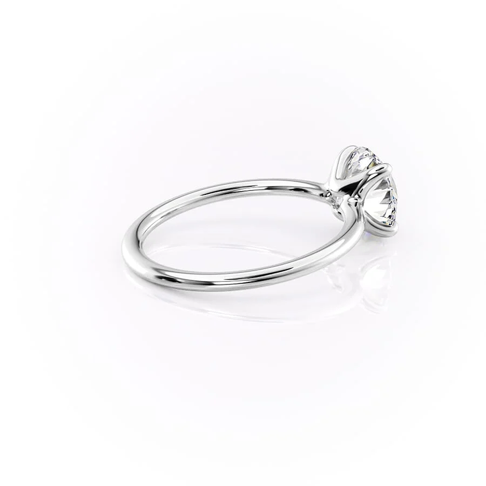 Moissanite Solitaire Round Cut Engagement Ring