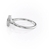 Moissanite Cushion Cut Bezel Set With Hidden Accent Wedding Ring