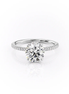 Lab Created Round Cut Hidden Accent Wedding Ring