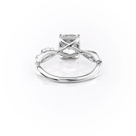 Moissanite Cushion Cut Twisted Filigree Ring