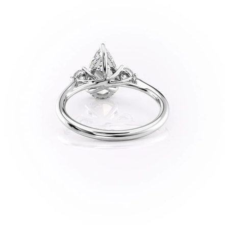 Three Stone Hidden Accent Moissanite Ring