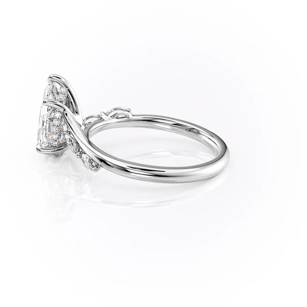 Unique Style Moissnaite Pear Cut Diamond Ring