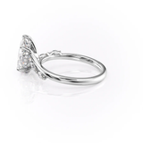 Unique Style Moissnaite Pear Cut Diamond Ring