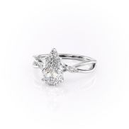 Unique Style Moissanite Pear Cut Fancy Engagement Ring
