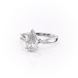 Unique Style Moissanite Pear Cut Fancy Engagement Ring