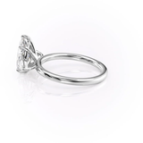 Three Stone Pear Cut Diamond Engagement Ring
