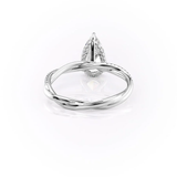 Twisted Style Pear Cut Moissnaite Engagement Ring