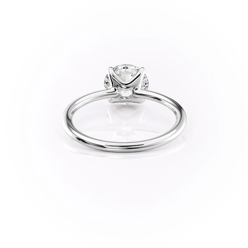 Moissanite Solitaire Round Cut Engagement Ring