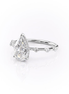 Hidden Halo Moissanite Pear Cut Engagement Ring For Her
