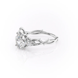 Vintage Style Pear Cut Moissanite Engagement Ring