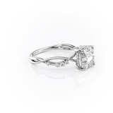 Moissanite Cushion Cut Twisted Filigree Ring