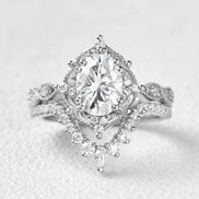 Moissanite D Color Oval Cut Filigree Anniversary Gift For Women
