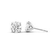 Round Cut Moissanite Solitaire Small Stud Earring