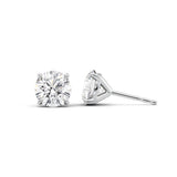 Round Cut Moissanite Solitaire Small Stud Earring