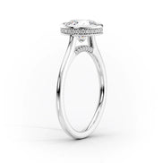 Bezel Set With Hidden Accent Round Cut Moissanite Ring