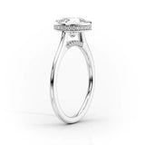 Bezel Set With Hidden Accent Round Cut Moissanite Ring