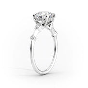VVS1 Moissanite Five Stone Cushion Cut Proposal Ring
