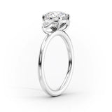 Three Stone Cushion Cut Moissanite Ring