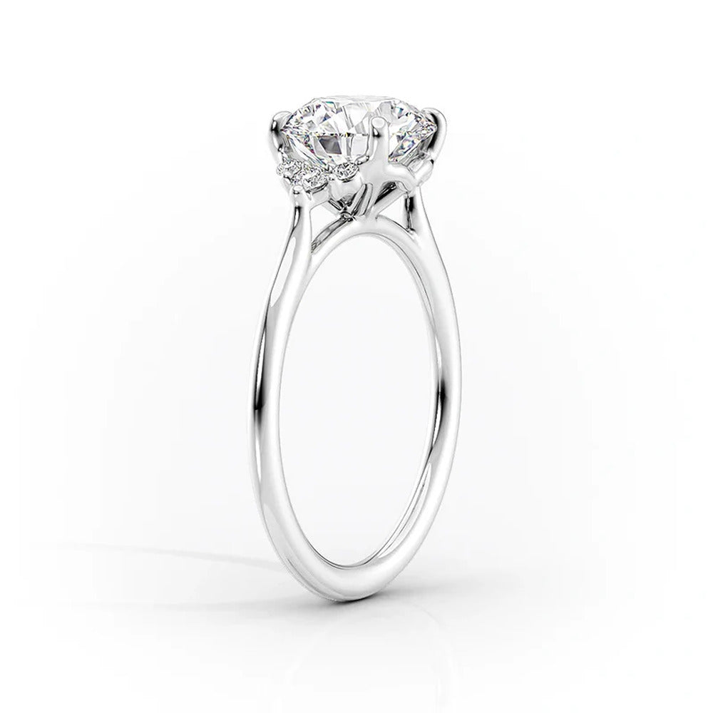 Moissanite Pear Cut Seven Stone Engagement Wedding Ring