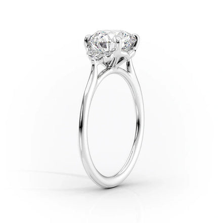 D Color Moissanite Vintage Round Cut Proposal Ring