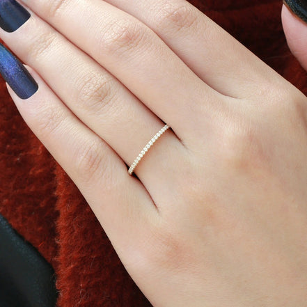 Full Eternity Round Cut VVS1 Lab Created Diamond Eternity Ring
