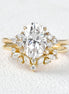 Side Accent Oval Cut Moissanite Bridal Set For Women