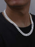 Colorless Moissanite Round Cut Hip Hop Cuban Chain For Mens
