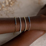 Lab Created Moissnaite Round Cut Fancy Style Tennis Bracelets