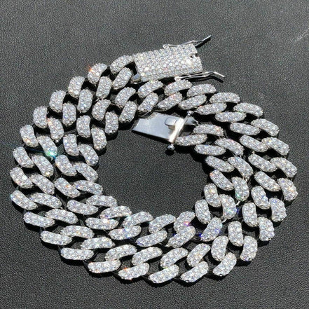 D Color Moissaite Diamond Cuban Chain