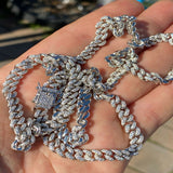925 Sterling Silver Moissnaite Diamond Hip Hop Chain