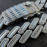 Colorless Moissanite Iced Out Cuba Link Chain