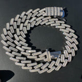 Colorless Moissanite Iced Out Cuba Link Chain