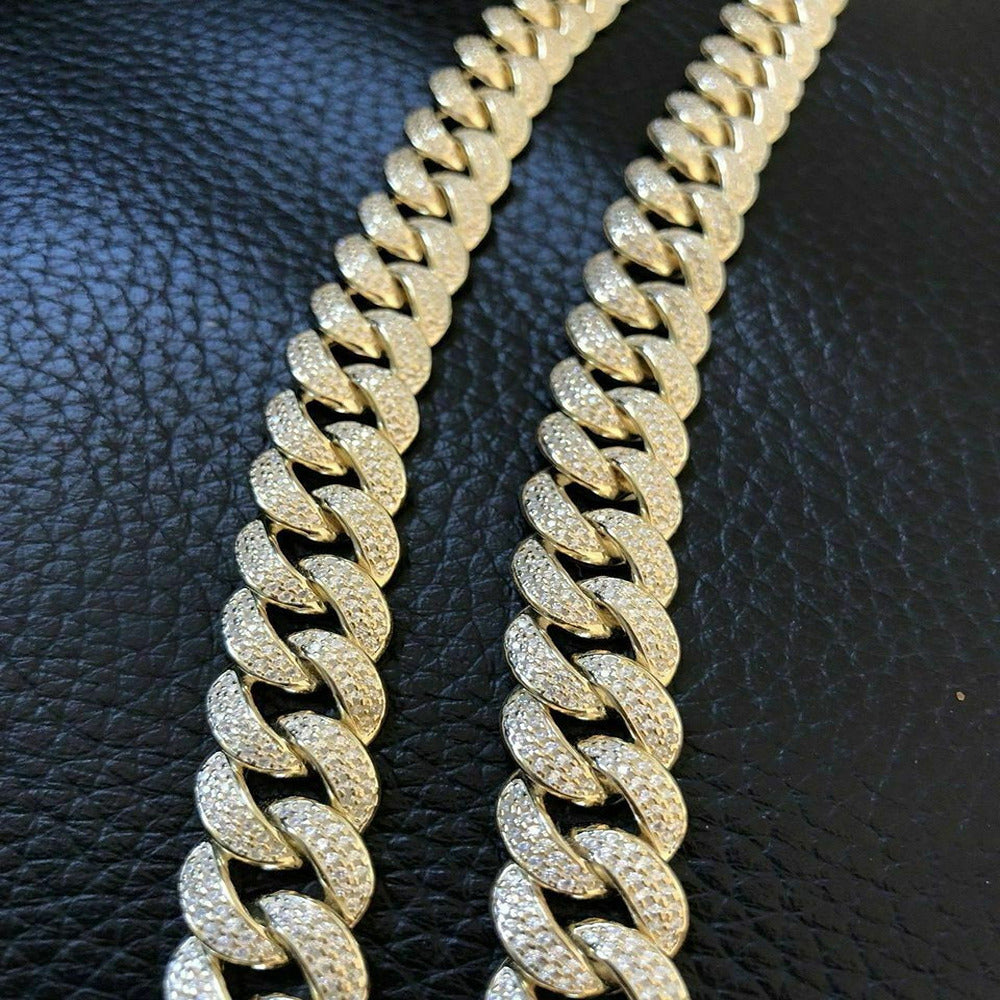 Men's Miami Moissanite Diamond Cuban Link Chain