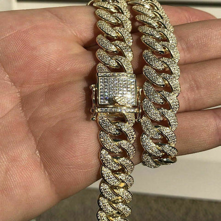 Men's Miami Moissanite Diamond Cuban Link Chain