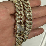 Iced Out Moissnaite Diamond Cuban Chain For Men's