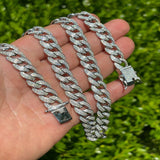 Iced Out Moissanite Cuban Chain For Men's