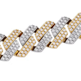 Dual Tone Moissanite Diamond Hip Hop Chain