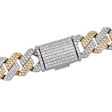 Dual Tone Moissanite Diamond Hip Hop Chain