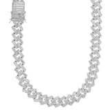 Colorless Moissanite Iced Out Cuba Link Chain