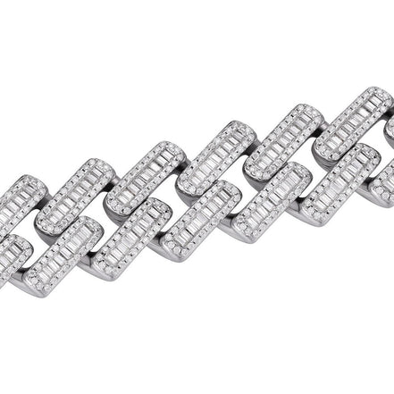 Colorless Moissanite Iced Out Cuba Link Chain