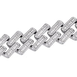 Colorless Moissanite Iced Out Cuba Link Chain