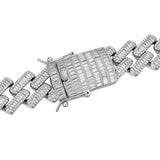 Colorless Moissanite Iced Out Cuba Link Chain