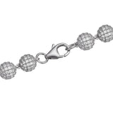 D Color Moissanite Ball Link Chain For Men's