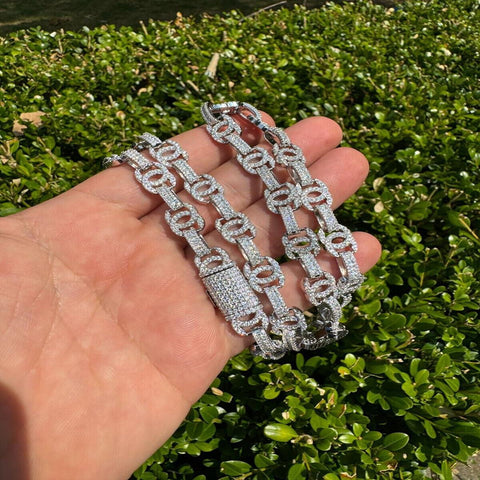 Moissanite Double C Custom Link Chain For Men's