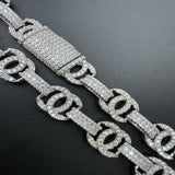 Moissanite Double C Custom Link Chain For Men's