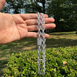 Moissanite Double C Custom Link Chain For Men's