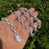 Moissanite Double C Custom Link Chain For Men's