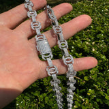 Moissanite Double C Custom Link Chain For Men's